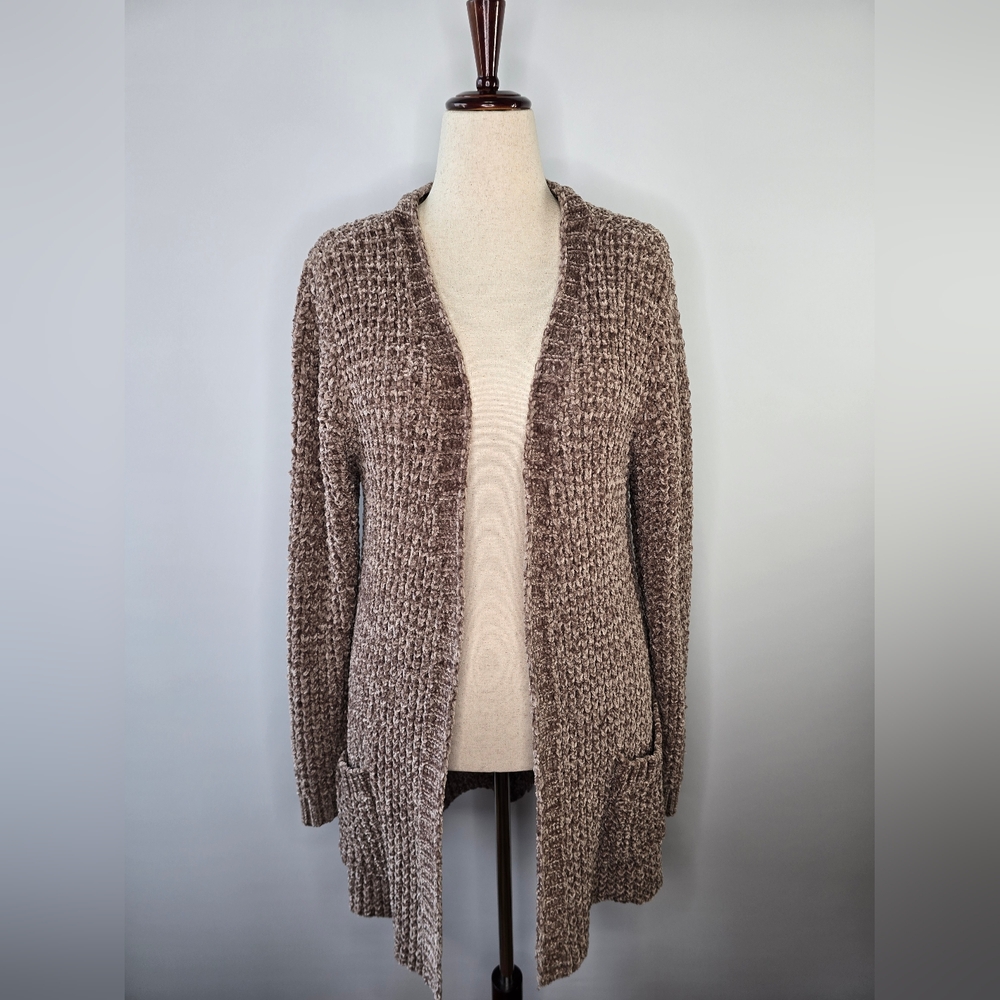 Altar'd State Long Open Front Knit Cardigan Sweater with Pockets Size L NWOT